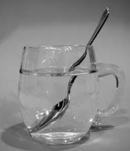 spoon in glass of water